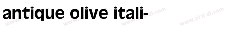 antique olive itali字体转换